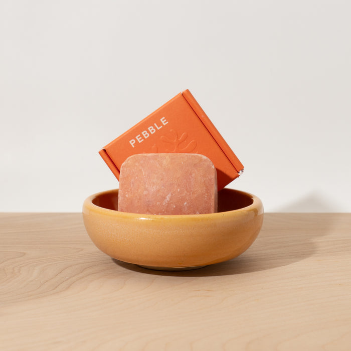 Handcrafted Ceramic Soap Dish – Fits Solid Shampoo & Conditioner Pebbles