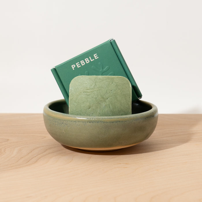 Handcrafted Ceramic Soap Dish – Fits Solid Shampoo & Conditioner Pebbles